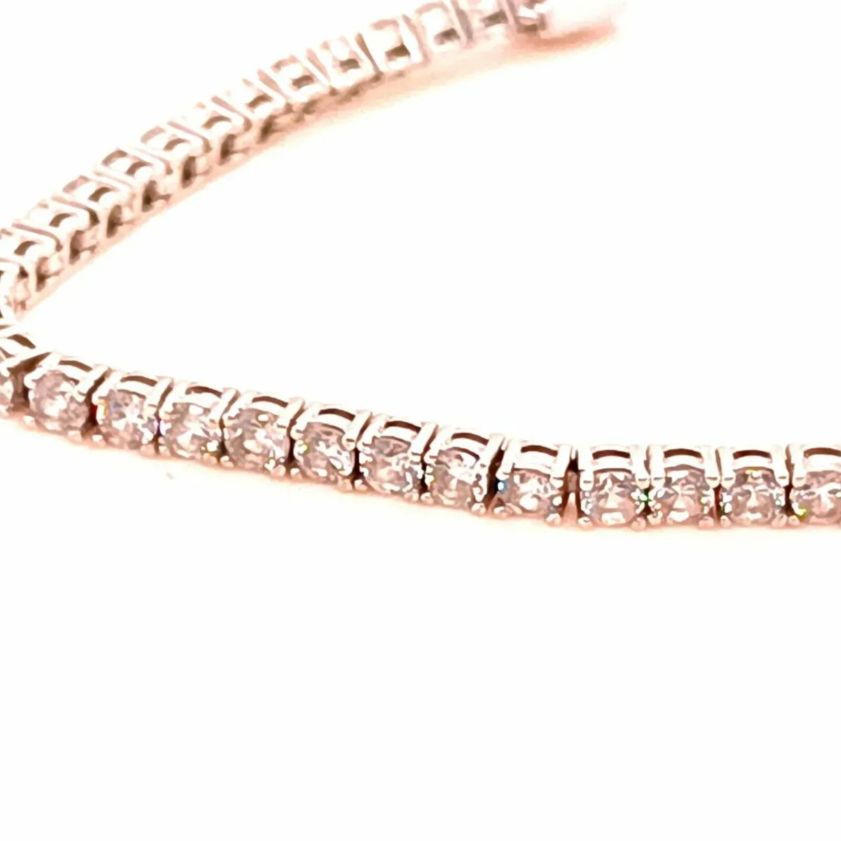 Tennis Bracelet, 9k White Gold & Zirconias - Image 1