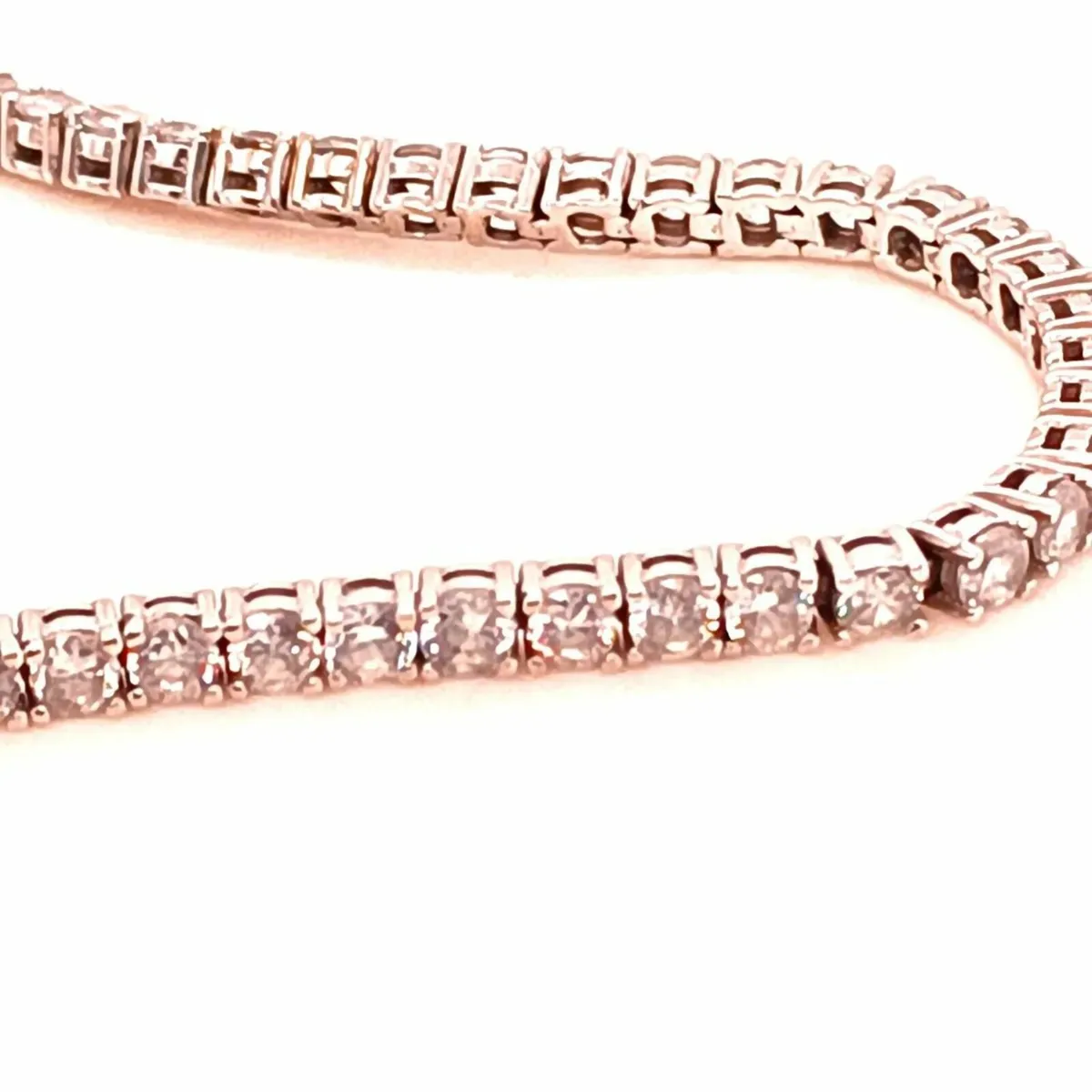 Tennis Bracelet, 9k White Gold & Zirconias - Image 2