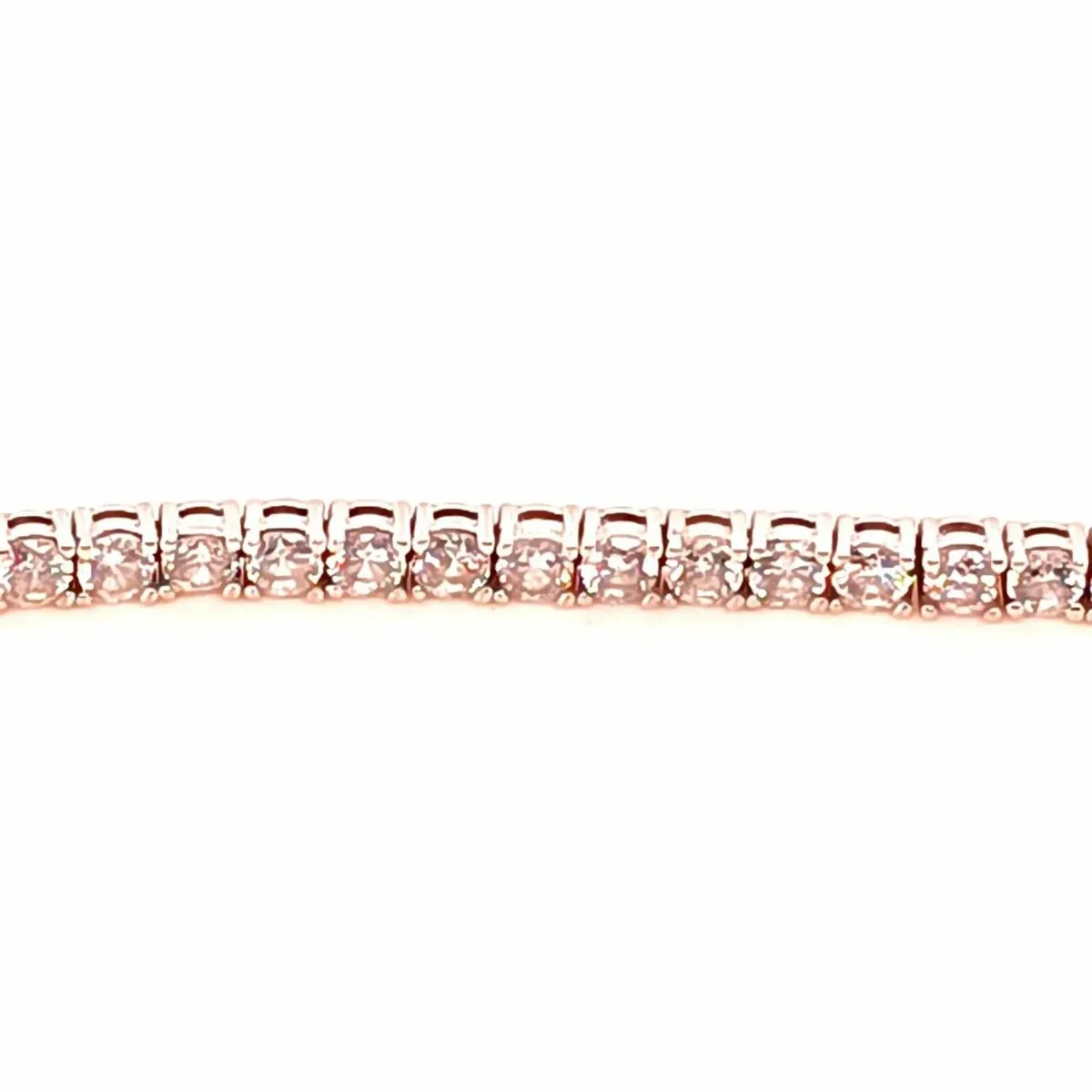 Tennis Bracelet, 9k White Gold & Zirconias - Image 3