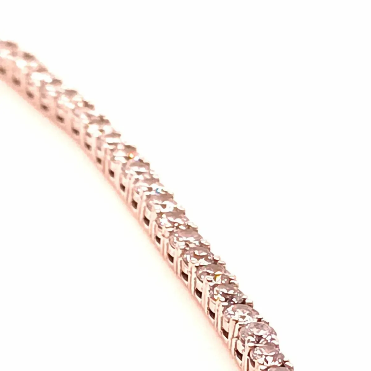 Tennis Bracelet, 9k White Gold & Zirconias - Image 4
