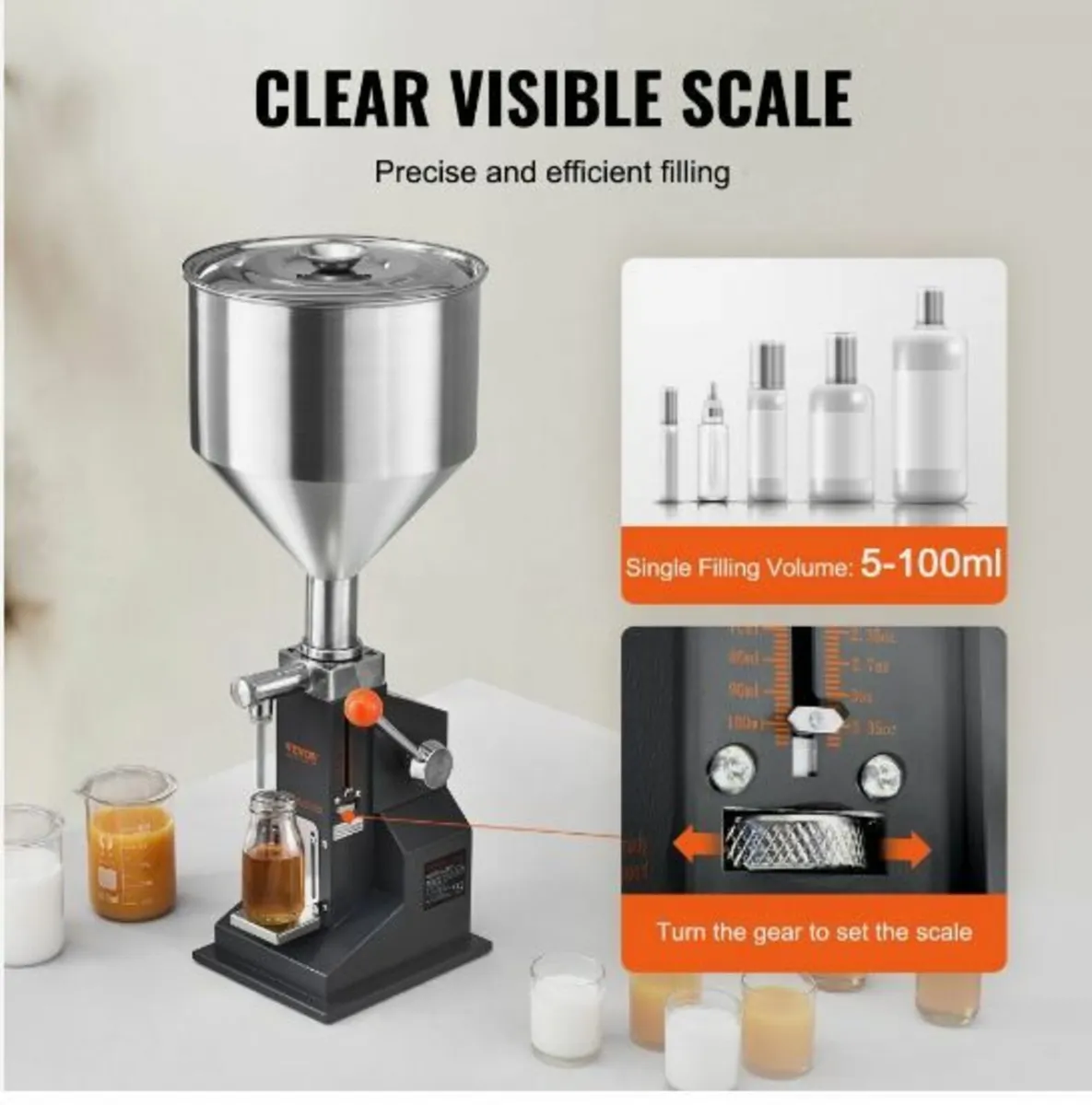 Manual Paste Liquid Filling Machine, 5-100ml - Image 2