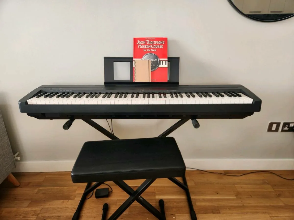 Yamaha digital piano p-45 (incl stand, seat, pedal - Image 1