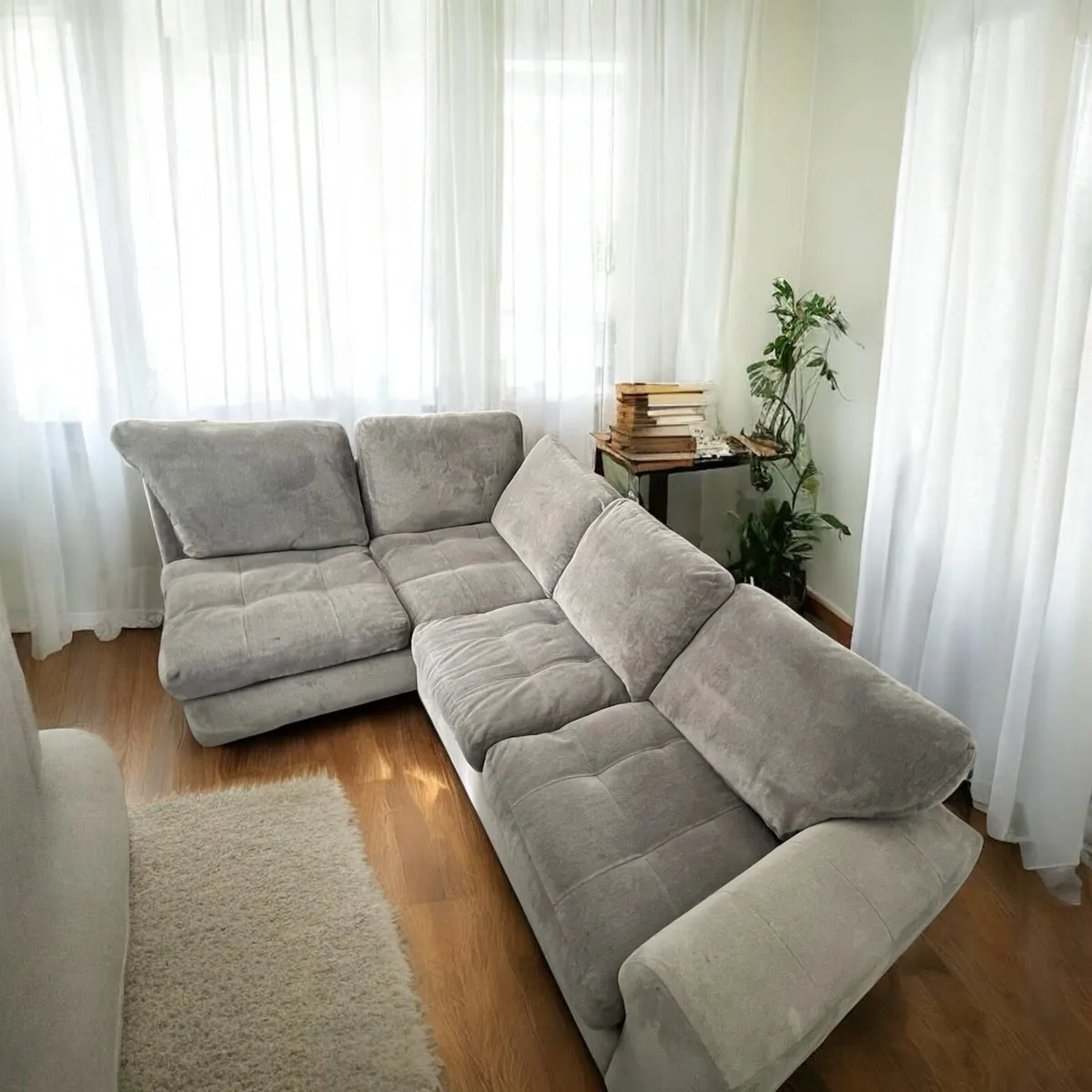Grey corner sofa couch furniture delivery av - Image 1