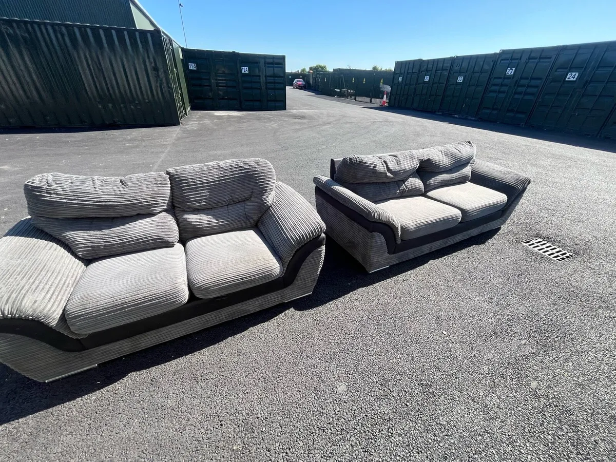 Grey 3+2 sofa set couch furniture - Image 2