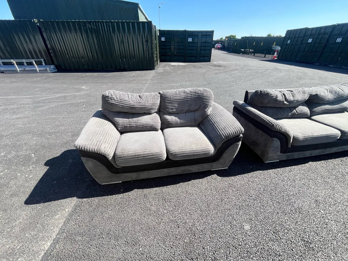Grey 3+2 sofa set couch furniture - Image 3