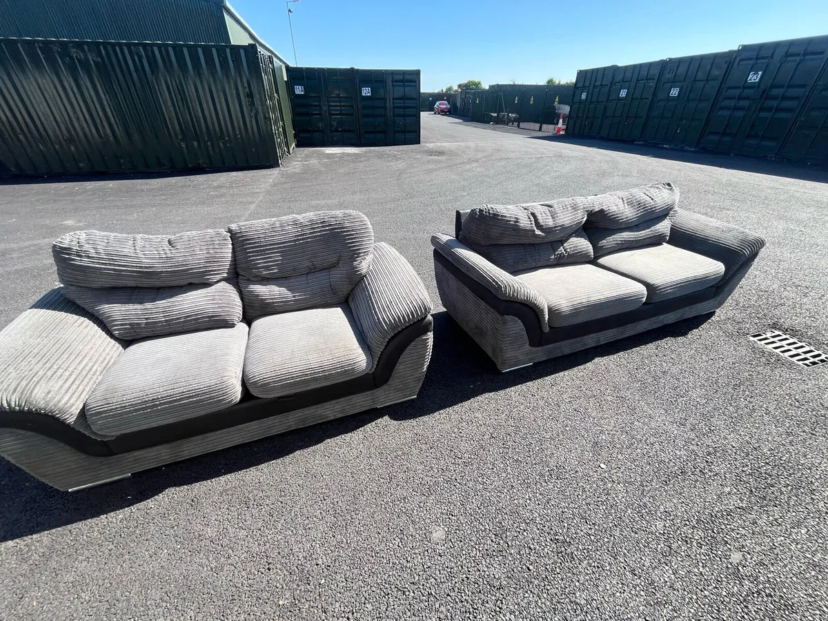 Grey 3+2 sofa set couch furniture - Image 4