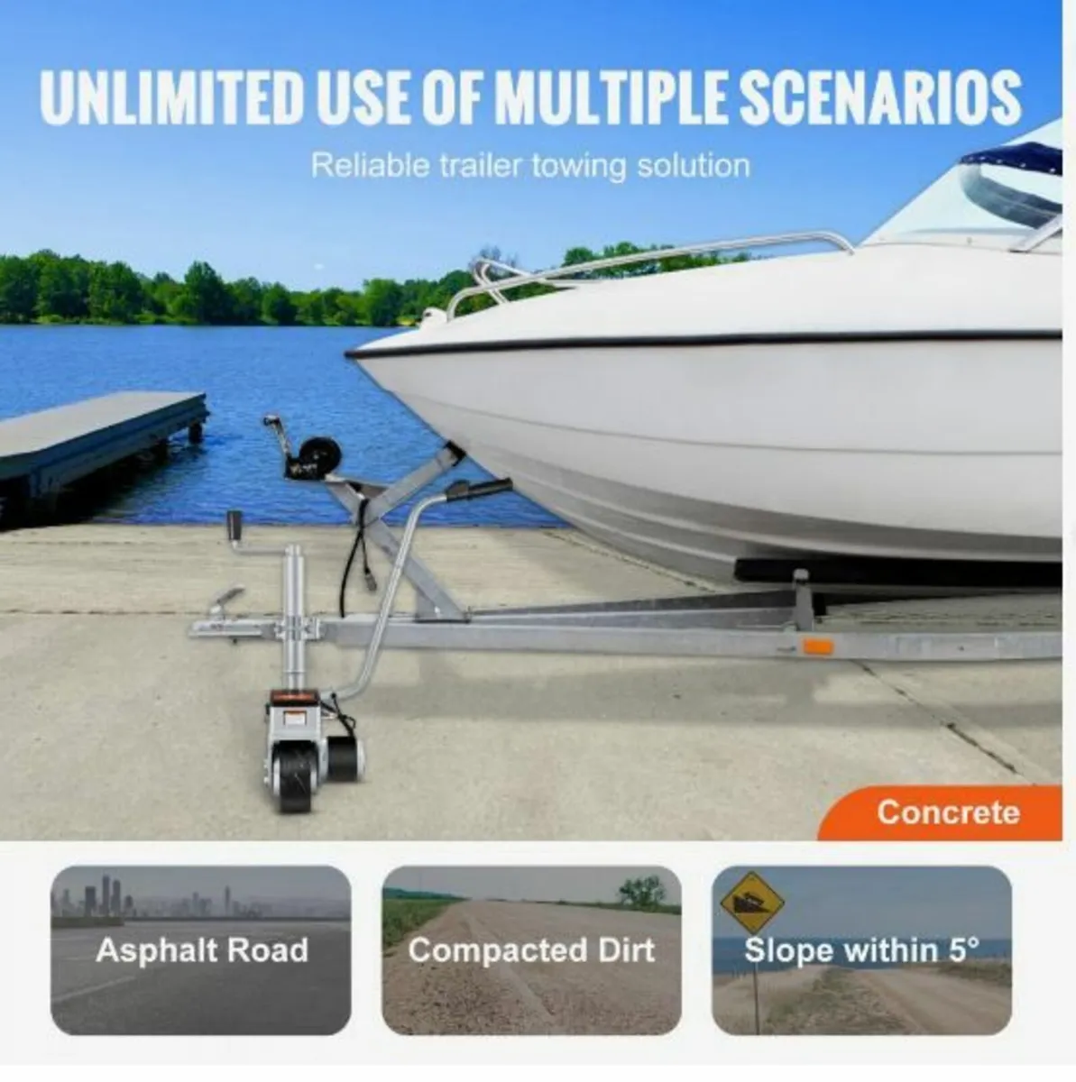 Electric Trailer Dolly, 5000lbs Towing Capacity - Image 4