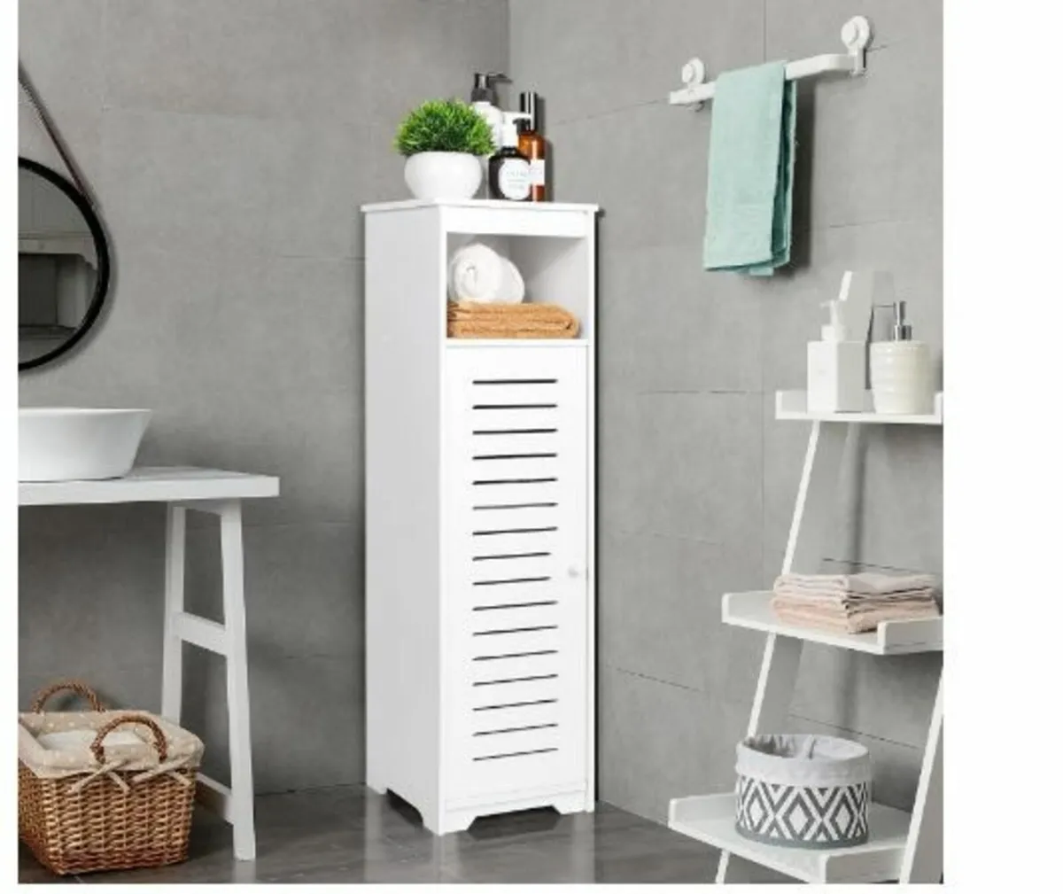 Bathroom Floor Storage Cabinet - Image 1