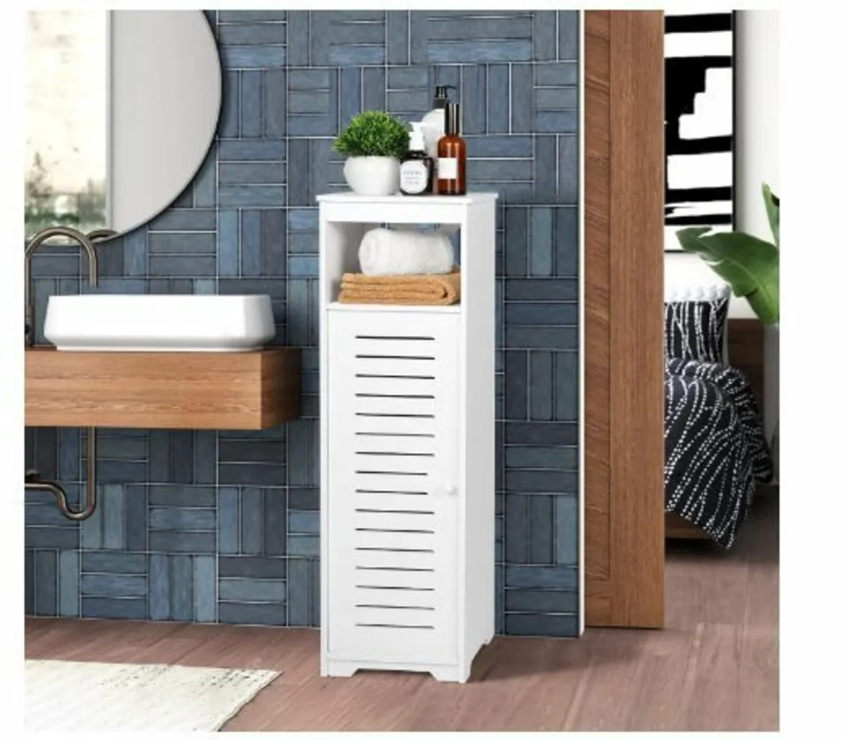 Bathroom Floor Storage Cabinet - Image 3