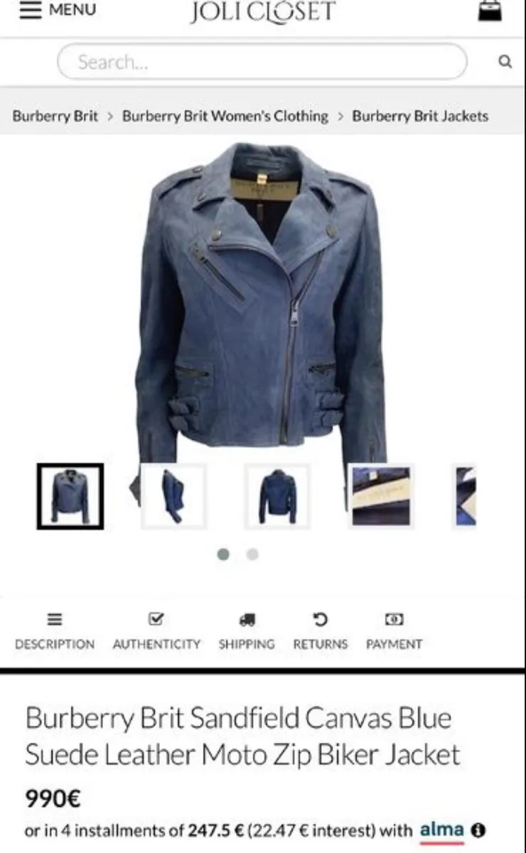 Autentic Burberry Leather Jacket - Image 4