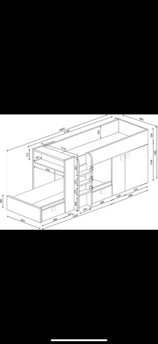 Bunk bed with mattresses included - Image 2