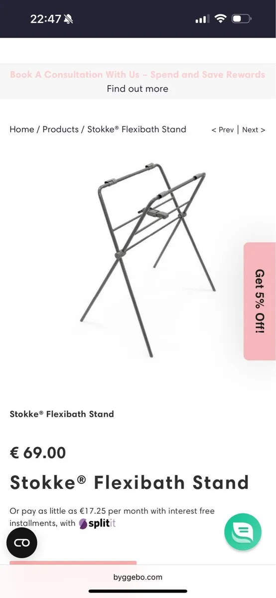 Stokke Flexibath Tub & Stand & Newborn Support - Image 2