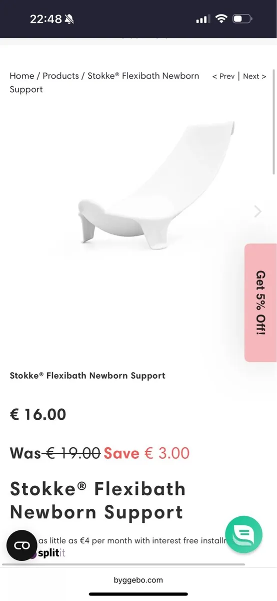 Stokke Flexibath Tub & Stand & Newborn Support - Image 3
