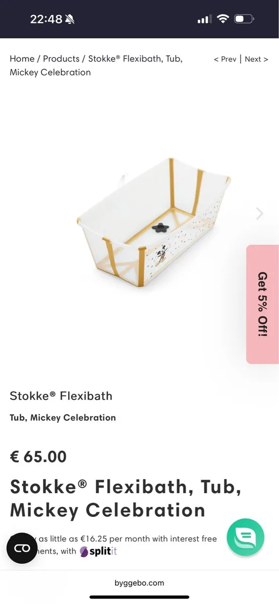 Stokke Flexibath Tub & Stand & Newborn Support - Image 1