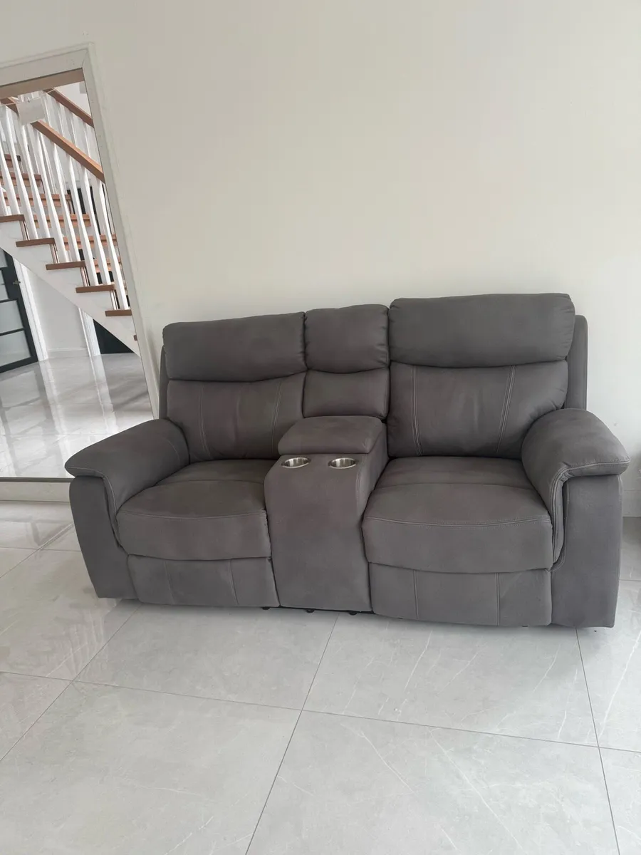 Grey recliner sofa - Image 1