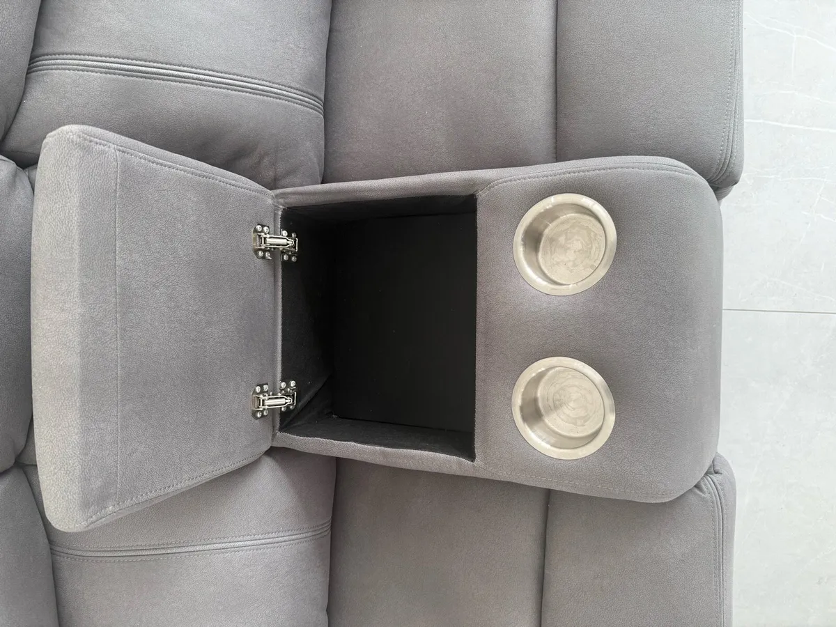 Grey recliner sofa - Image 3