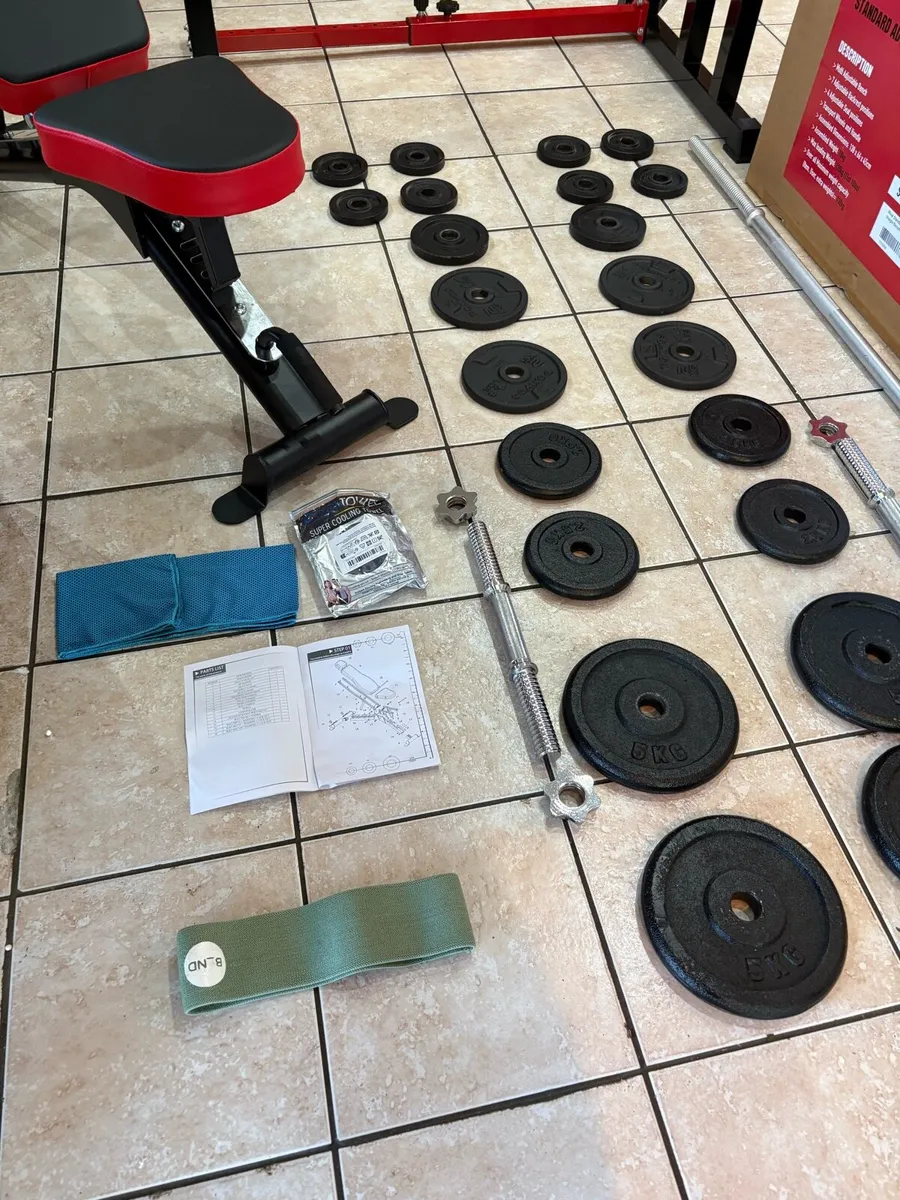 WEIGHT BENCH (NEW), METAL WEIGHTS, SQUAT RACK,BARS - Image 3