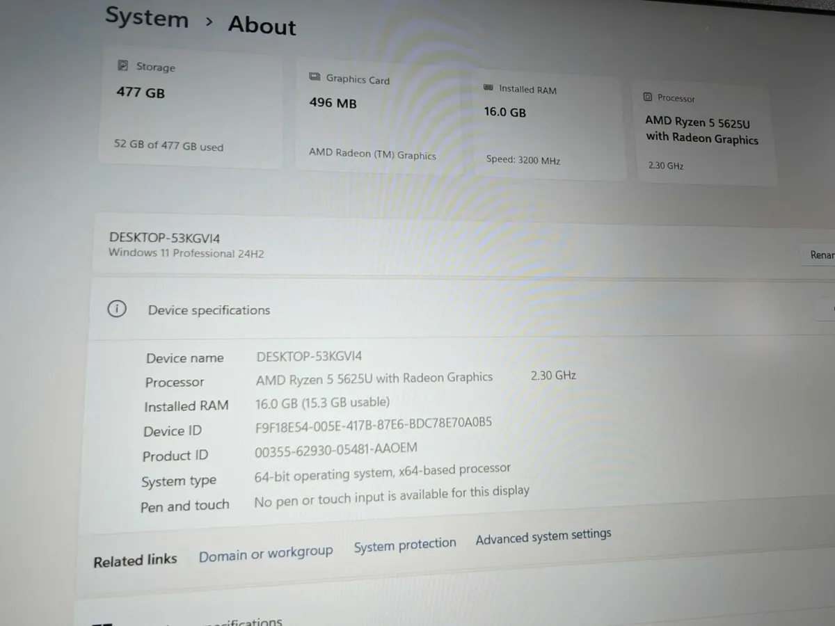 HP Probook 455 G9 | Ryzen 5 | 16GB | 512GB | 15.6" - Image 4