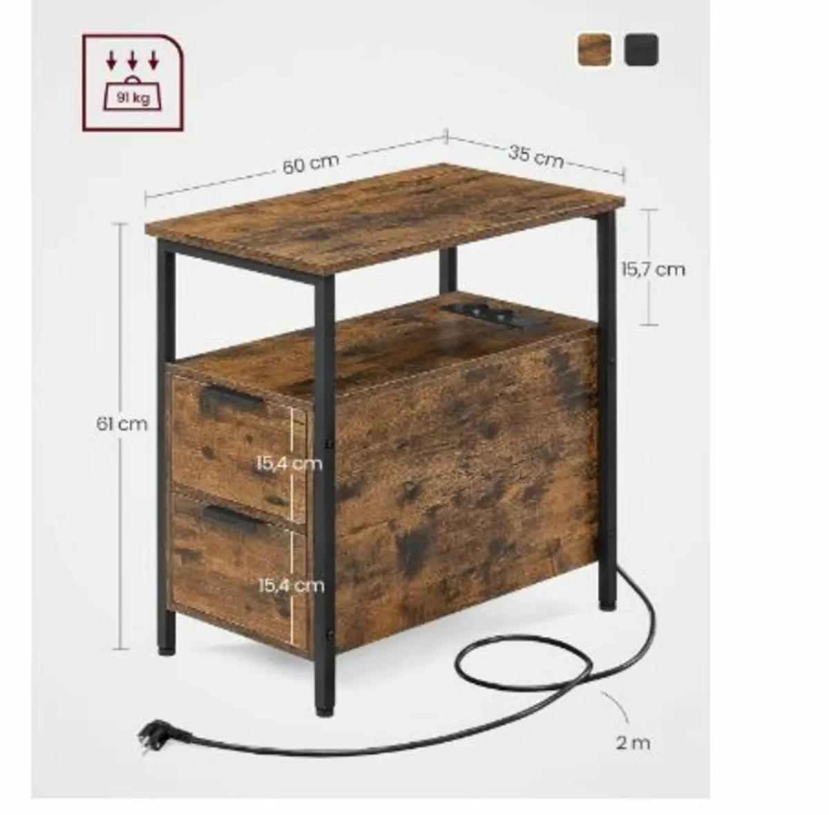 Side Table, Bedside Table - Image 4