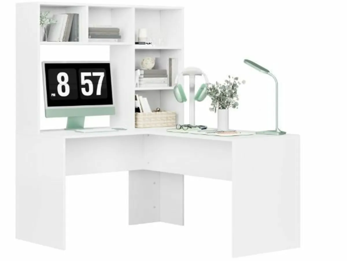 Corner Desk, White Desk - Image 1