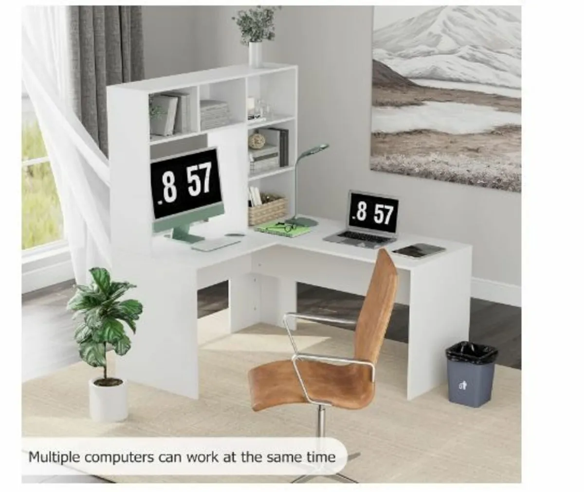 Corner Desk, White Desk - Image 3