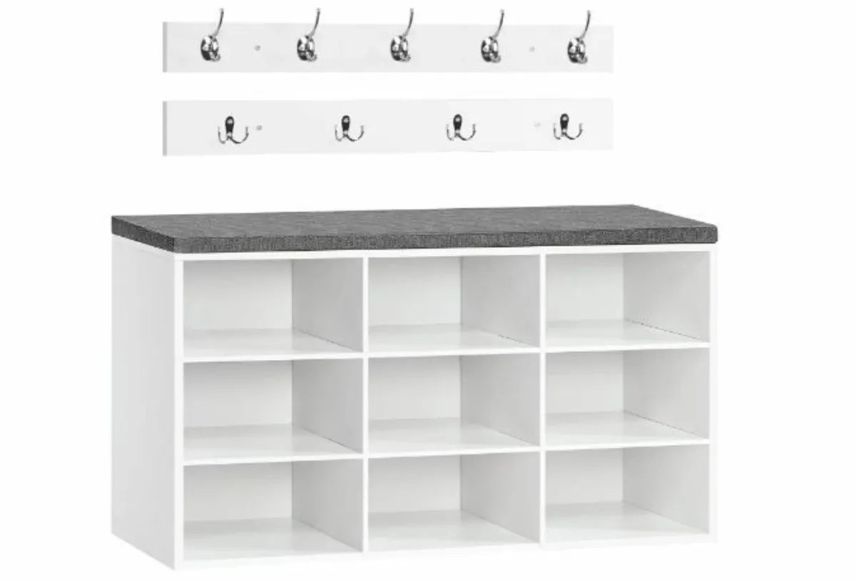 Wardrobe Shoe Rack Set, Shoe Bench - Image 1