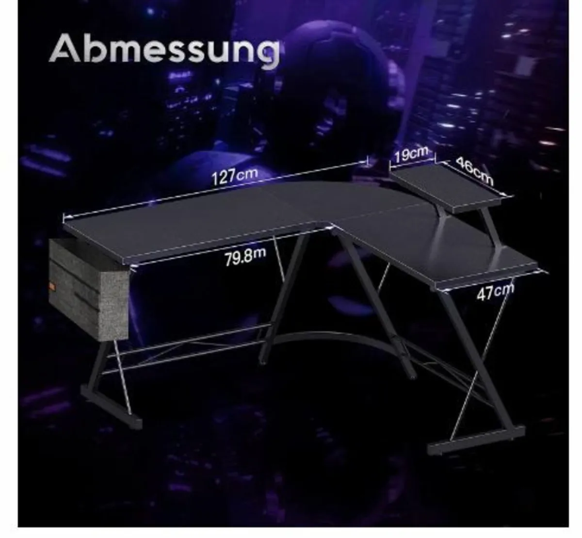 Gaming Table, Gaming Desk Corner - Image 4