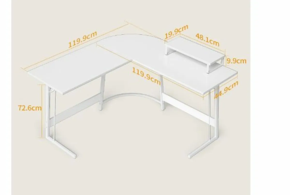 Corner Desk Study 120 x 120 cm - Image 4