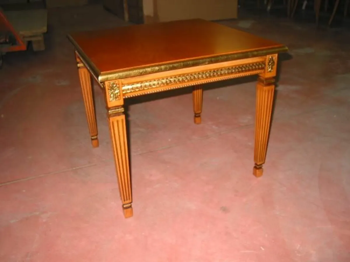Square side table in cherry w/gold 60x60cm - Image 2