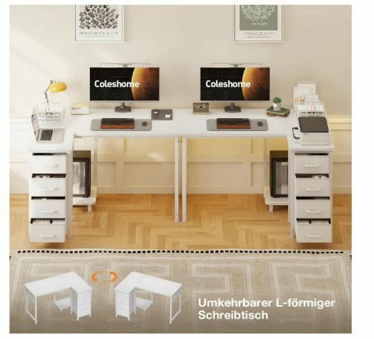 Corner Desk, 100 x 70 cm - Image 4