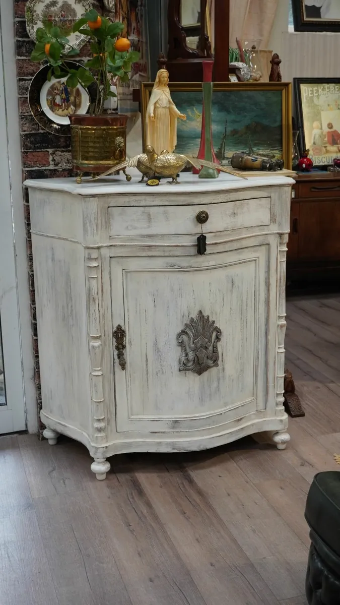 Vintage Cabinet with Marble Top - Image 1