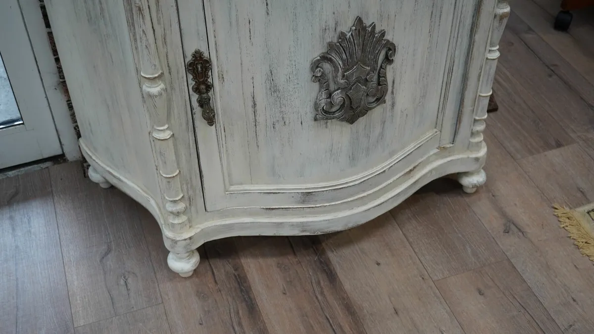 Vintage Cabinet with Marble Top - Image 4