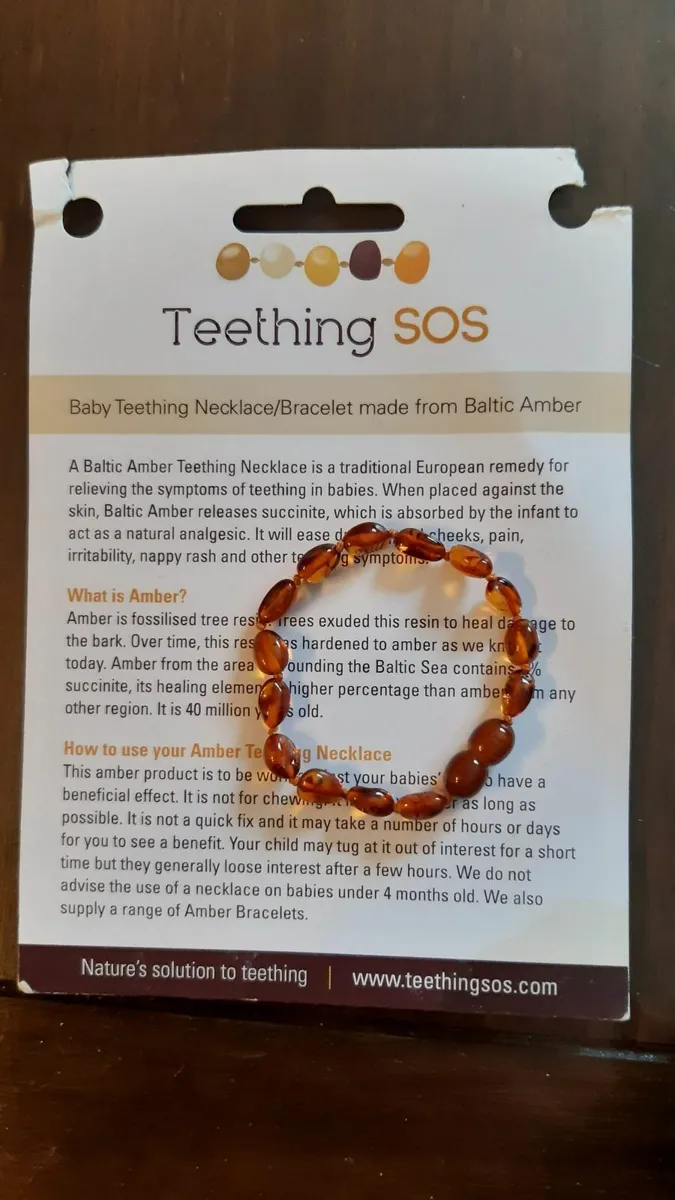 Amber Teething Bracelet/ Anklet - Image 1