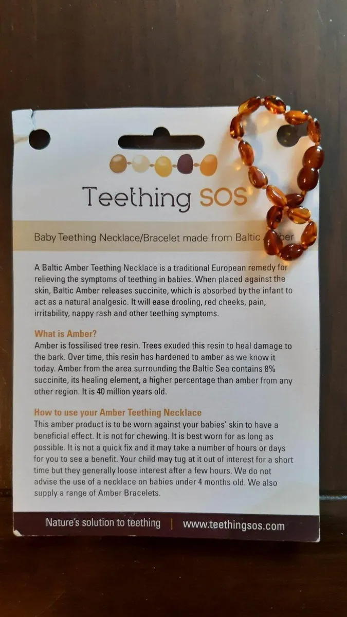 Amber Teething Bracelet/ Anklet - Image 2