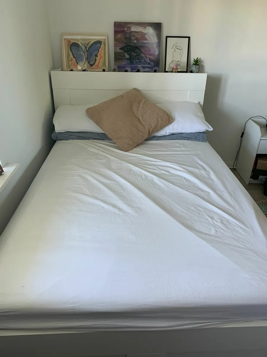 Double bed frame and mattress - Image 2