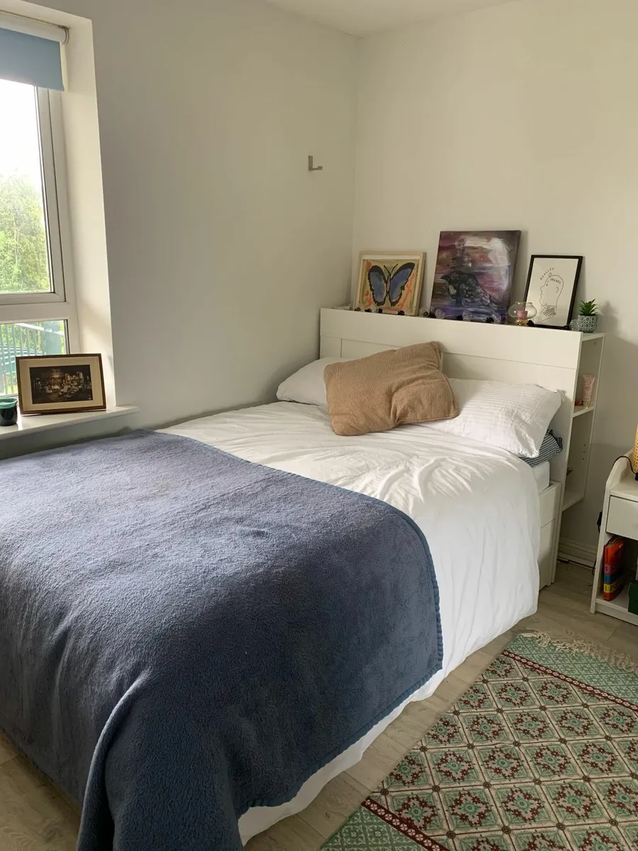 Double bed frame and mattress - Image 1
