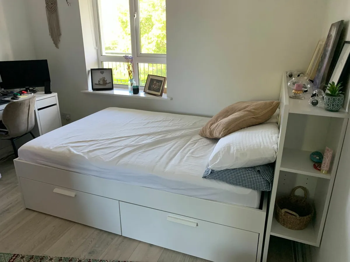 Double bed frame and mattress - Image 3