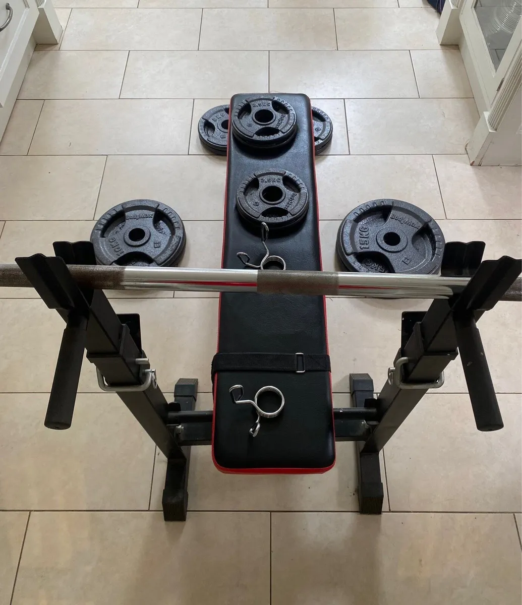 Olympic Barbell, Weights, Bench - Image 2