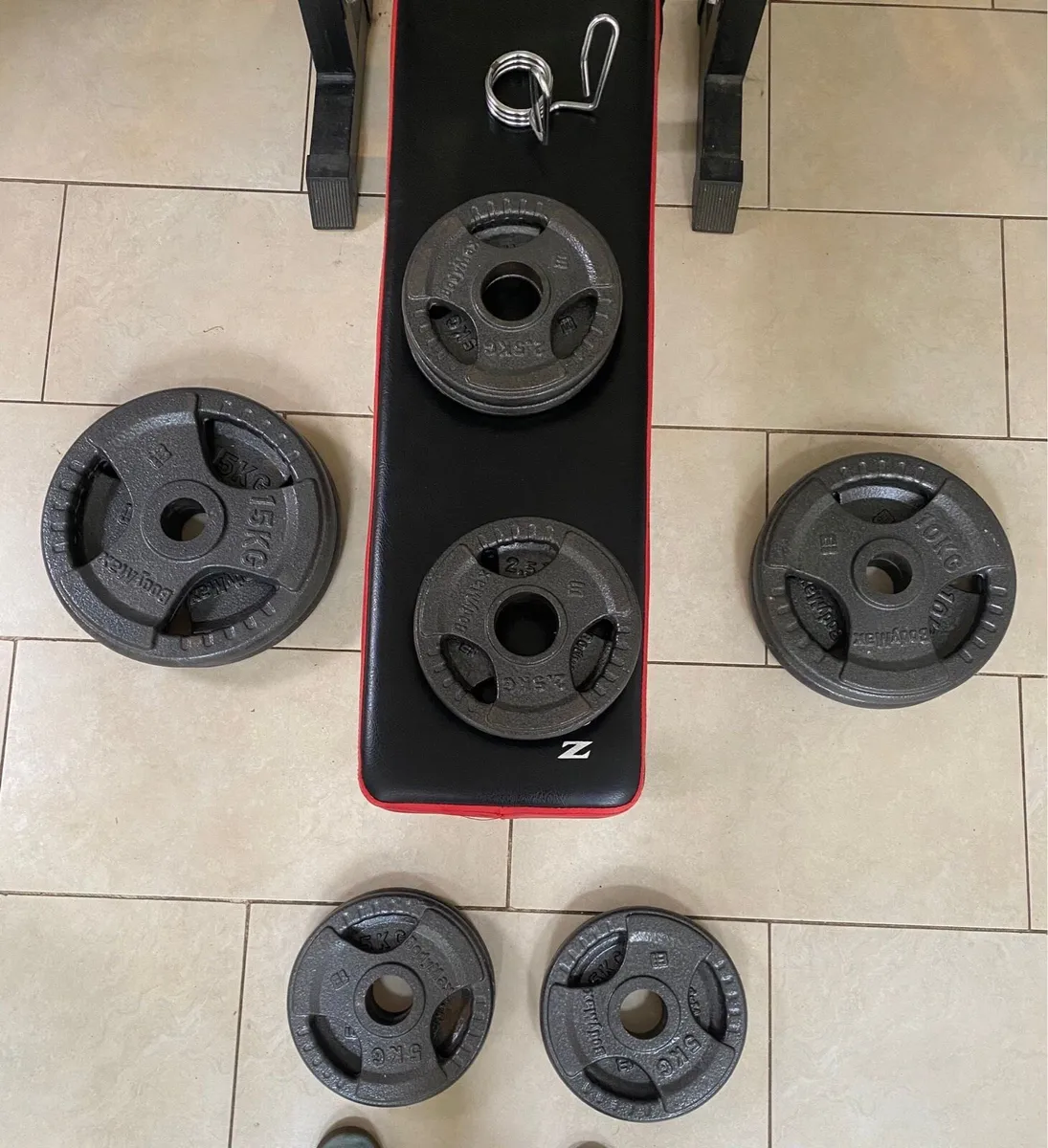Olympic Barbell, Weights, Bench - Image 3