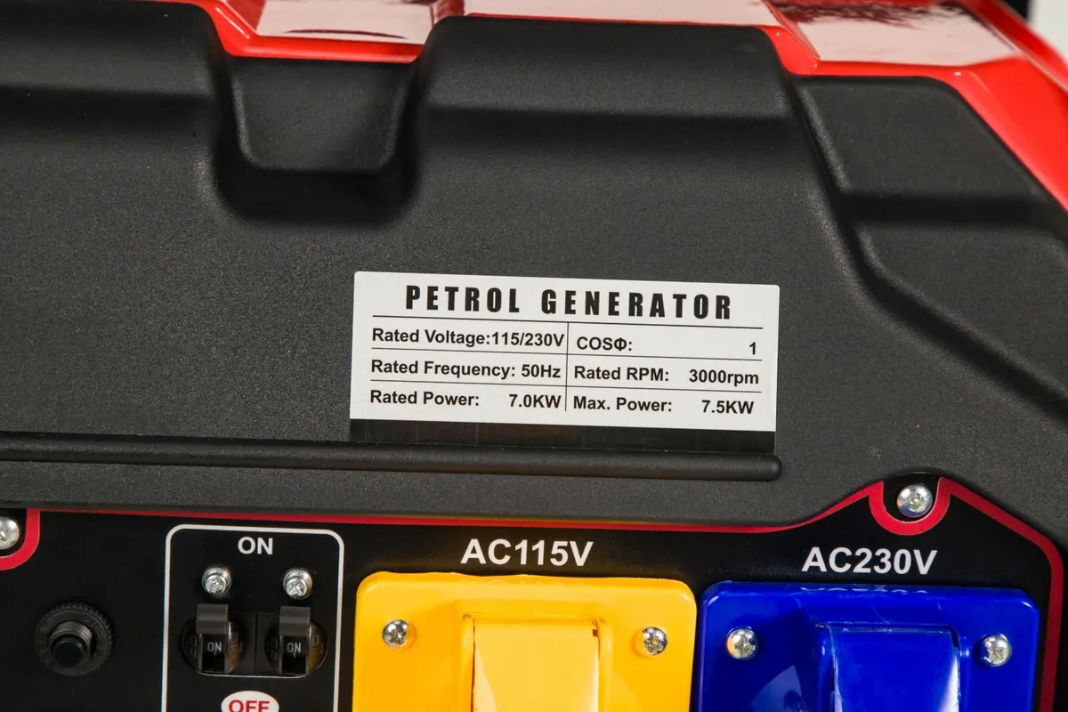 Petrol Generator 7kW/7.5.kW 230V/50Hz 25L - Image 4