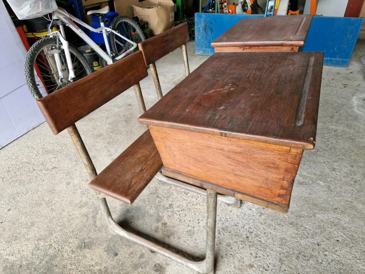 Antique school desks - Image 1