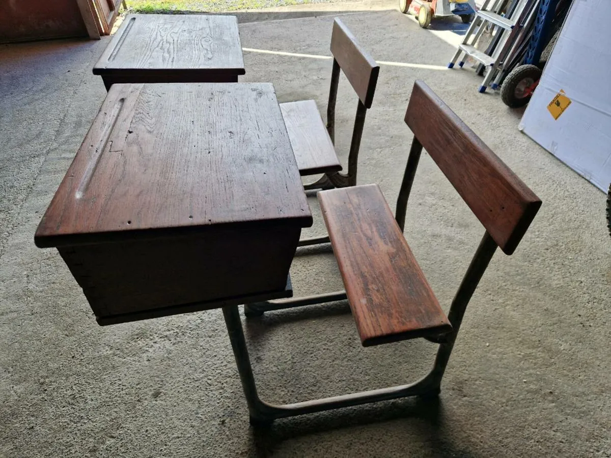 Antique school desks - Image 2