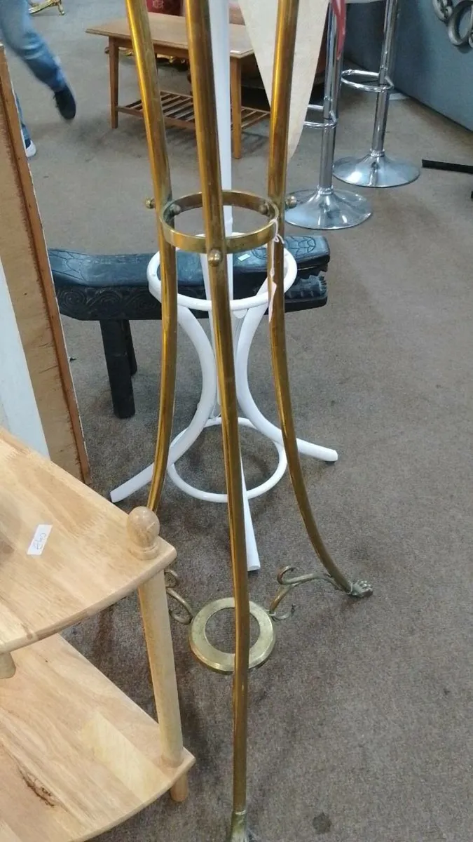 Antique Brass Plant Stand - Image 3