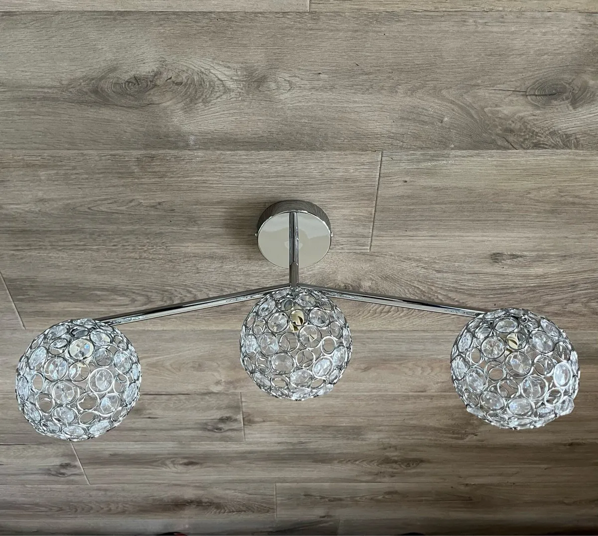 New-3 Light Chrome Ceiling Fitting + 2 Wall Lights - Image 4