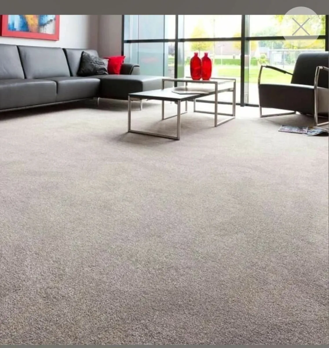 3.88 x 1.92mtr Brand New Grey Harrison Twist Carpe - Image 1
