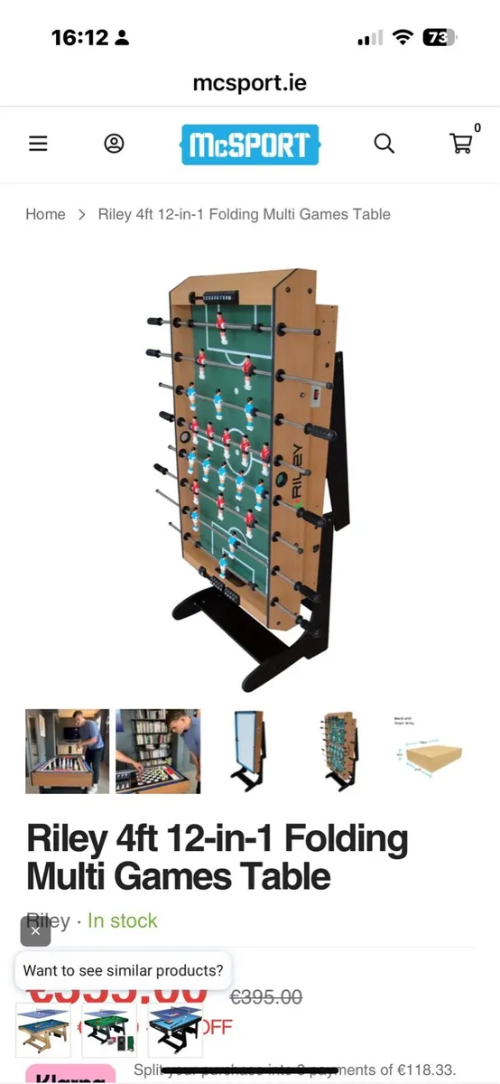 Multi Sports football table - Image 1