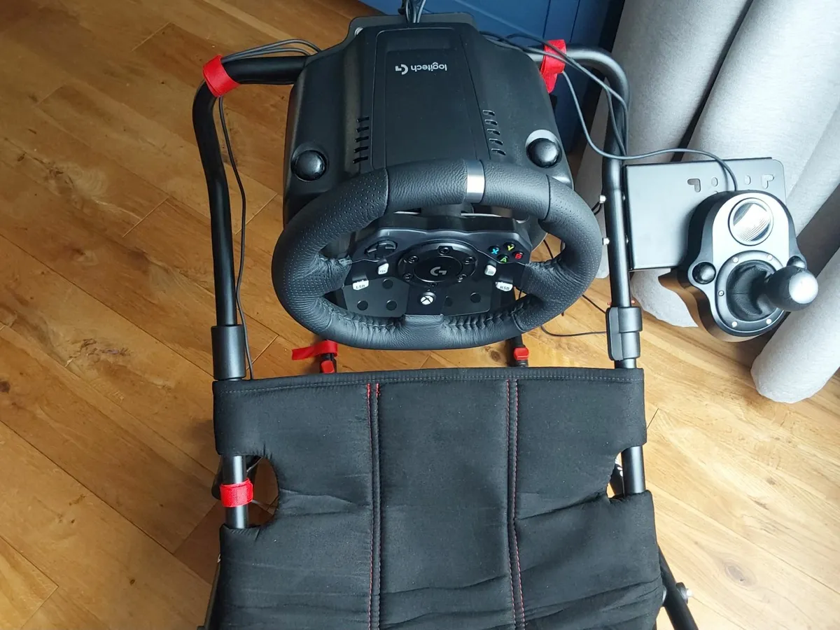 Racing chair, wheel, pedals and gear lever - Image 4