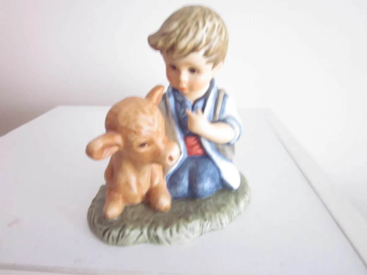 Vintage 1998 Goebel Berta Hummel Boy/Calf Figure - Image 1