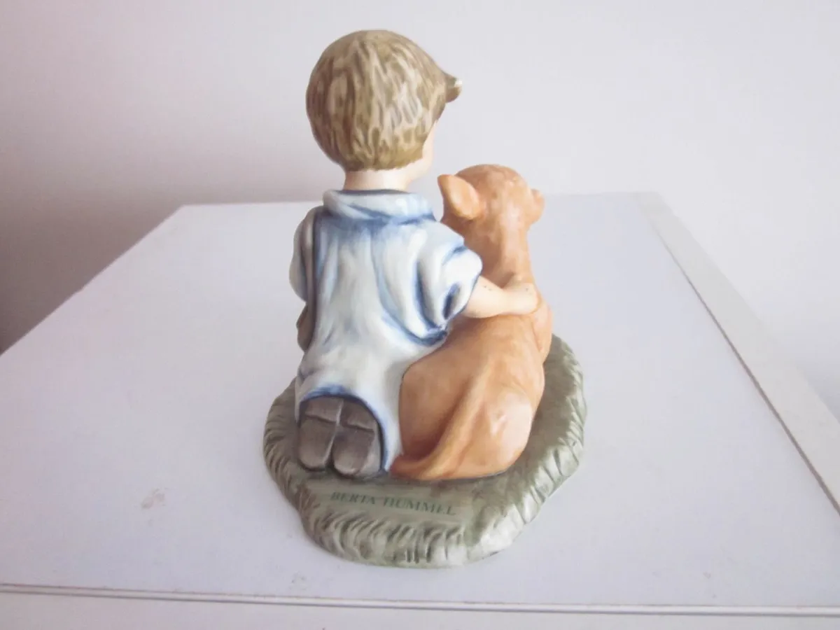 Vintage 1998 Goebel Berta Hummel Boy/Calf Figure - Image 4
