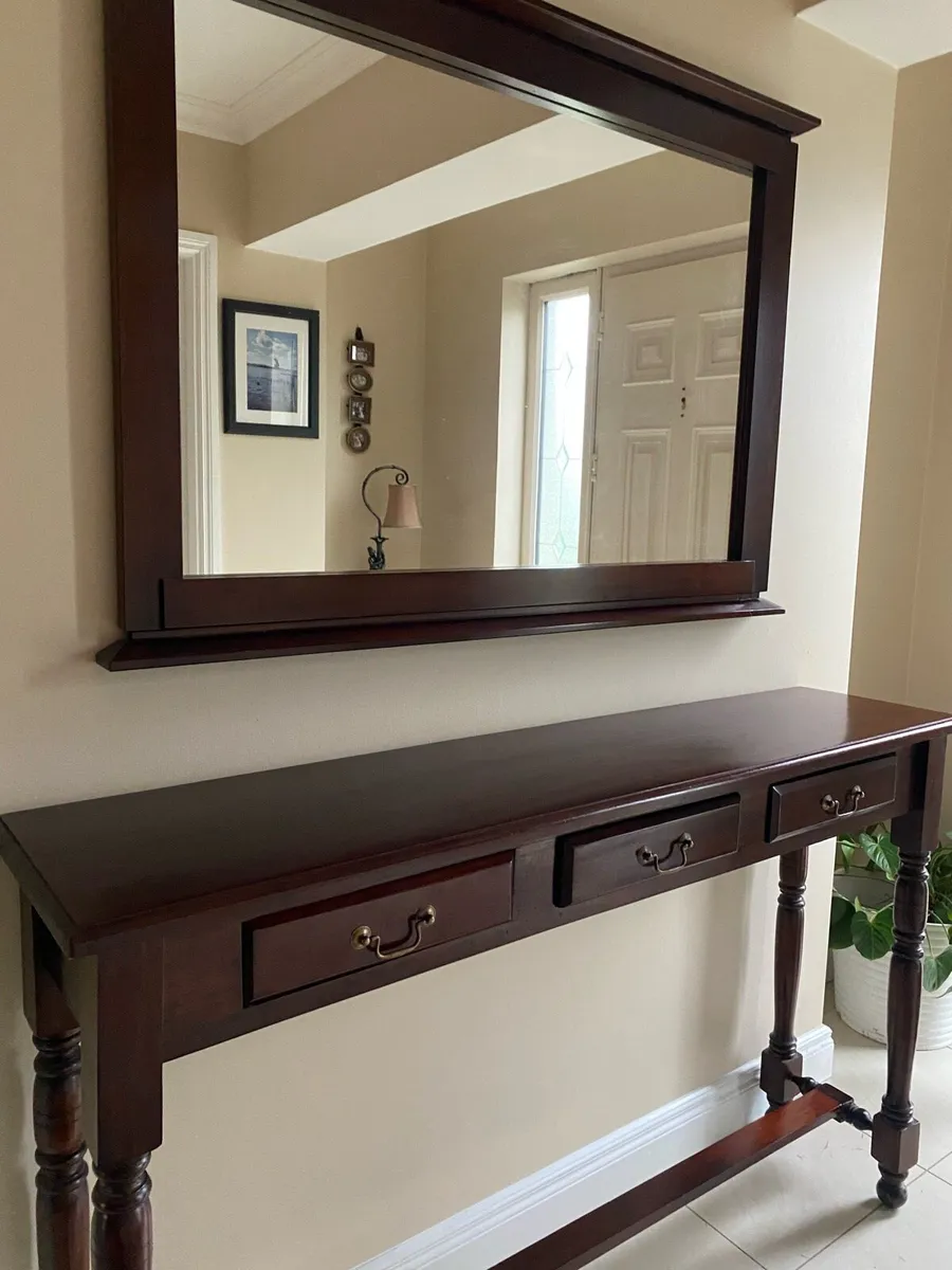 Console table with matching mirror - Image 1